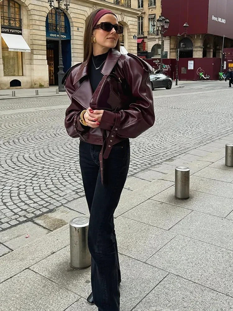 LINA | STYLISH AUTUMN LEATHER JACKET