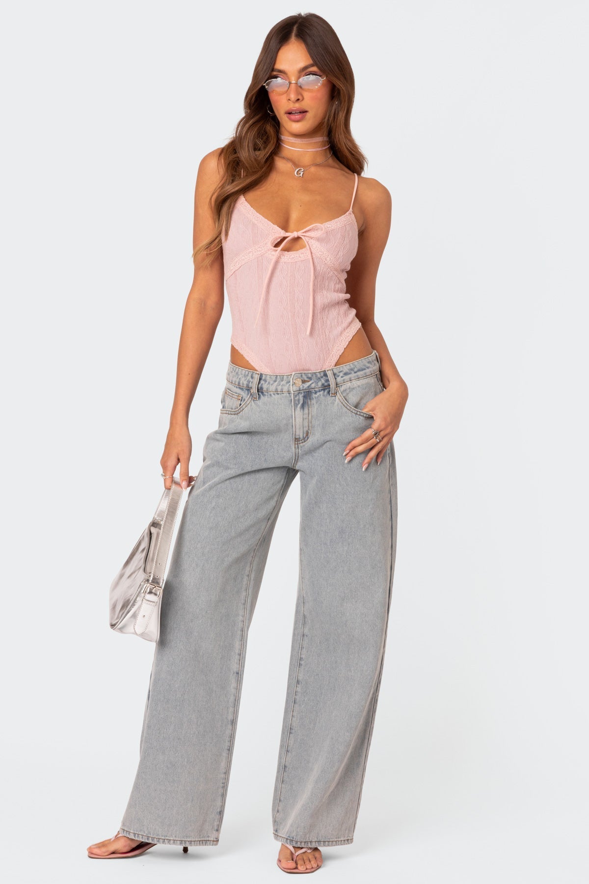 Violetta Bow Tie Jeans - Oversized Jeans with Bows