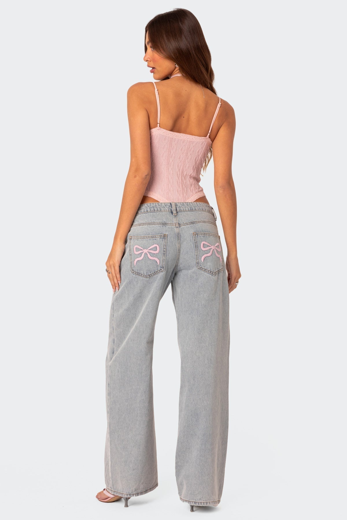 Violetta Bow Tie Jeans - Oversized Jeans with Bows