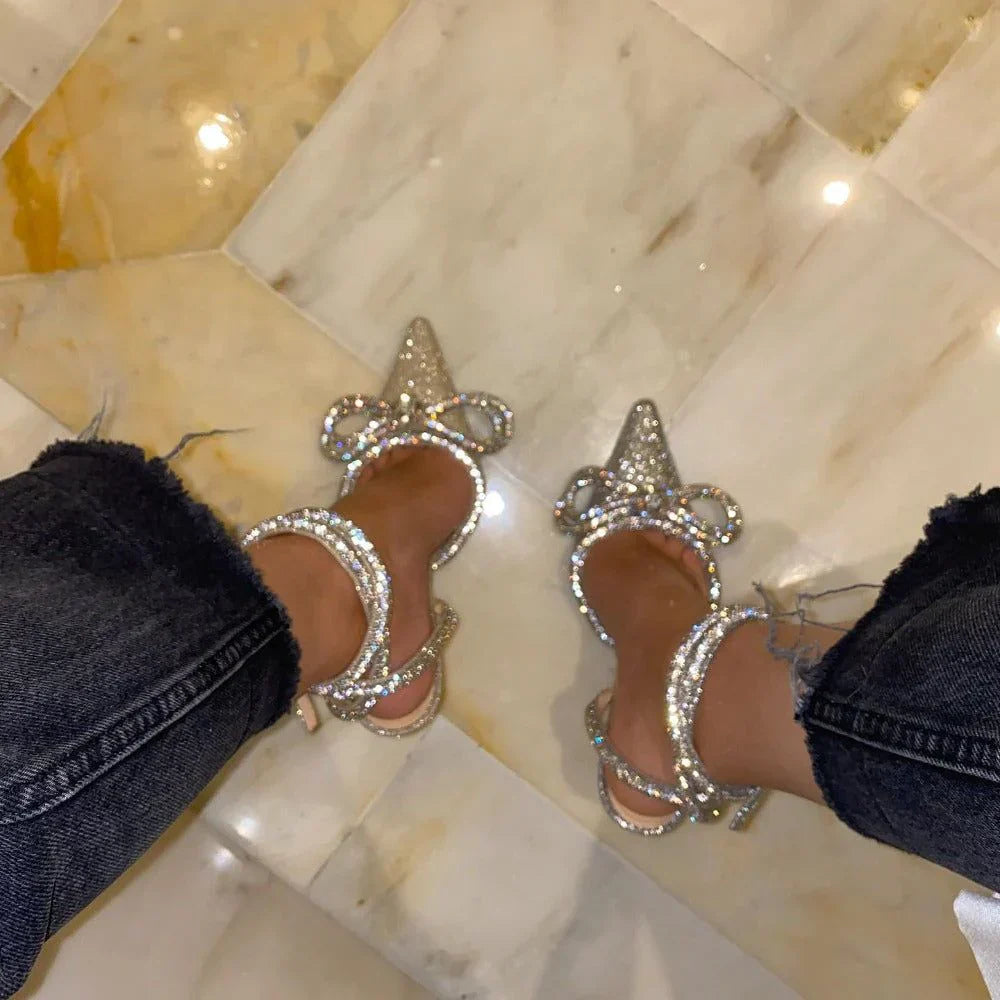Cyrila | Crystal Bow Heels