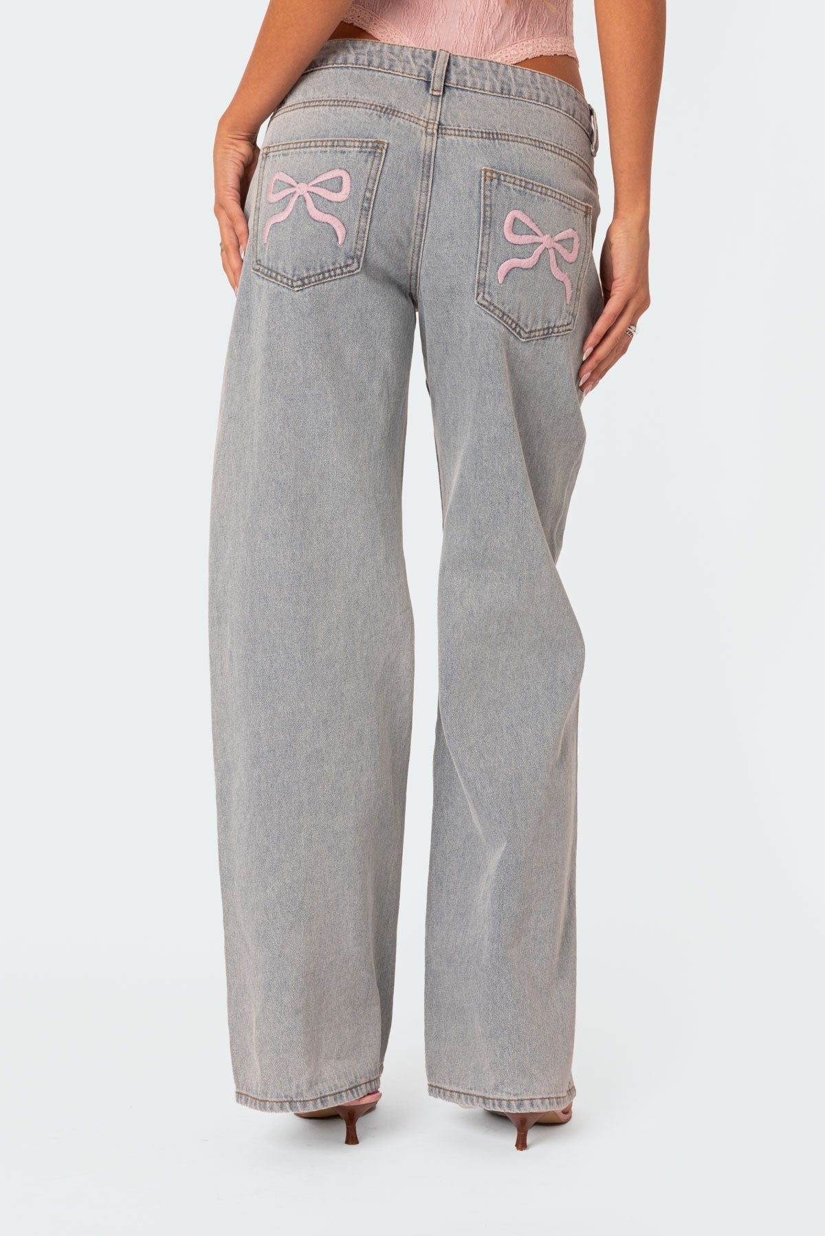 Violetta Bow Tie Jeans - Oversized Jeans with Bows