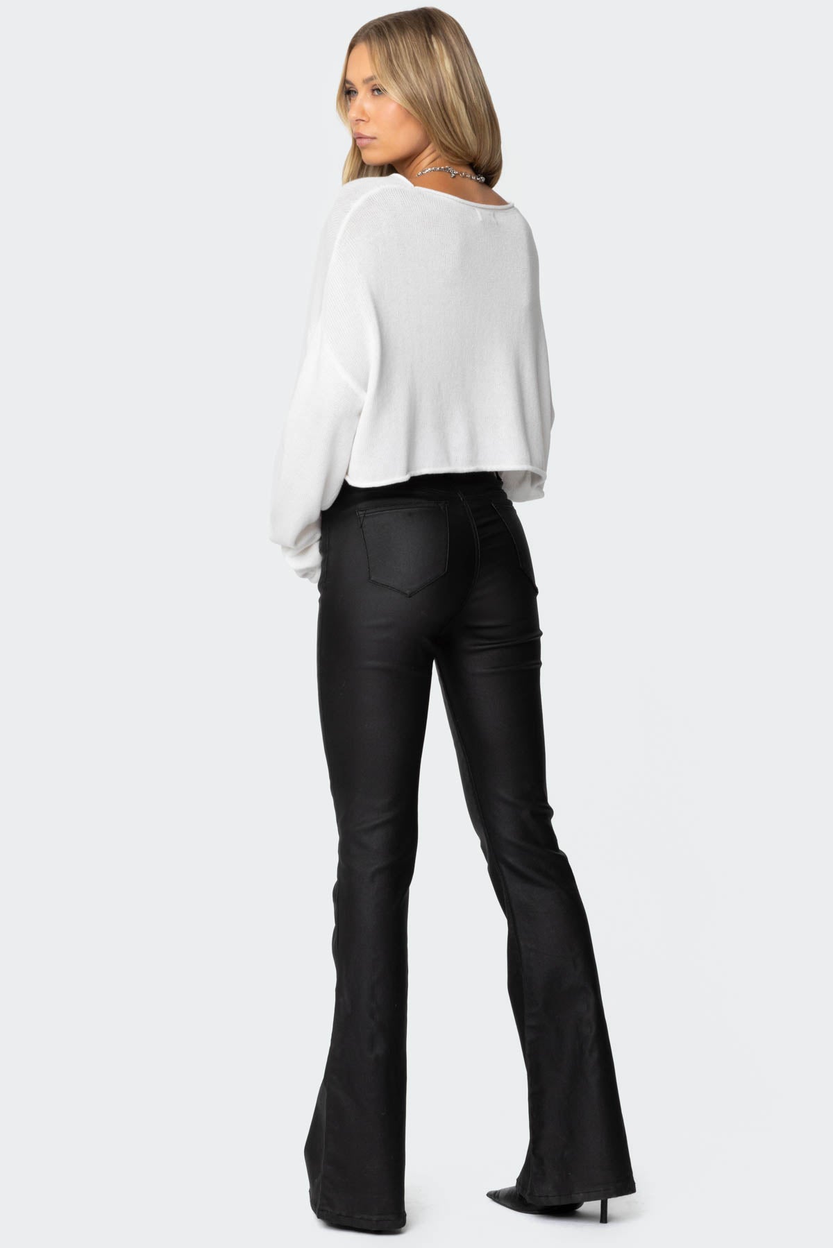 Eleonora | Flared Faux Leather Jeans