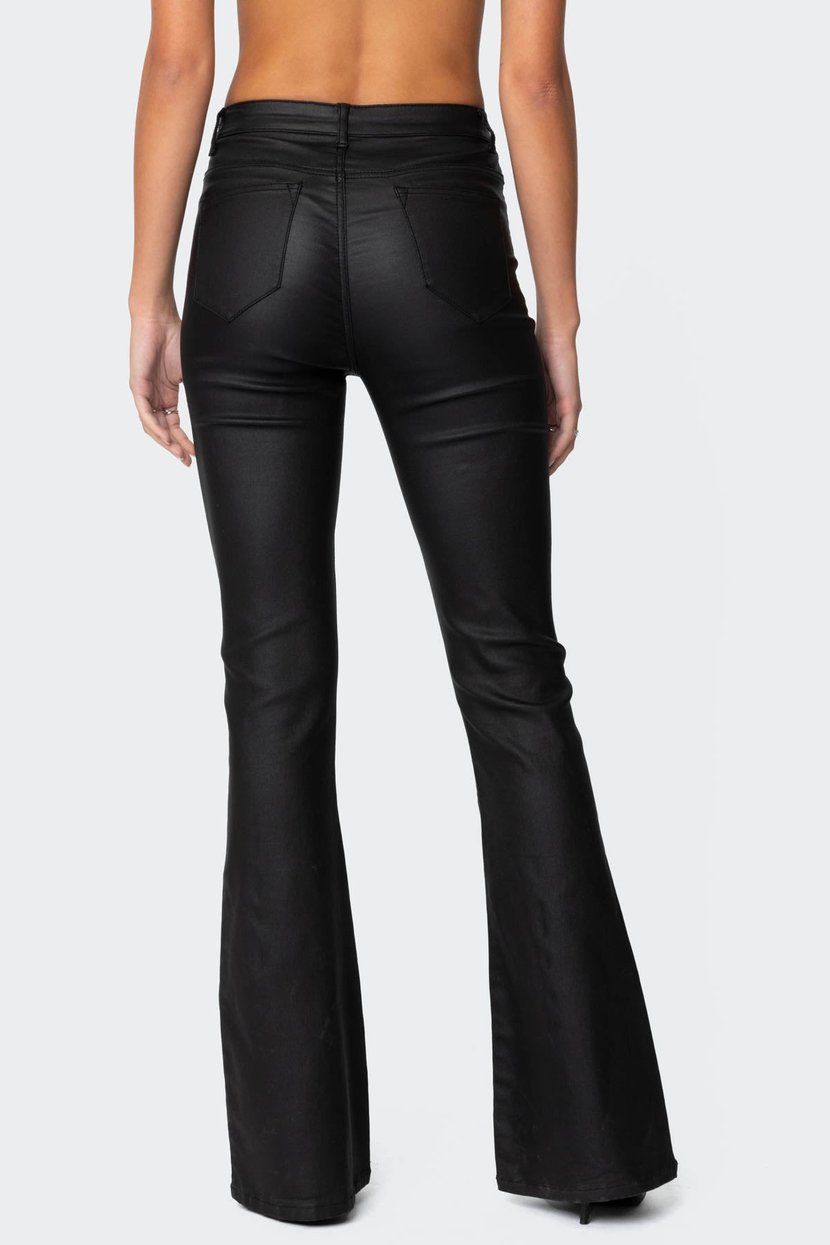 Eleonora | Flared Faux Leather Jeans