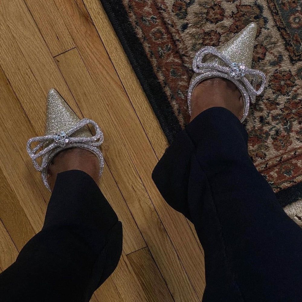 Cyrila | Crystal Bow Heels