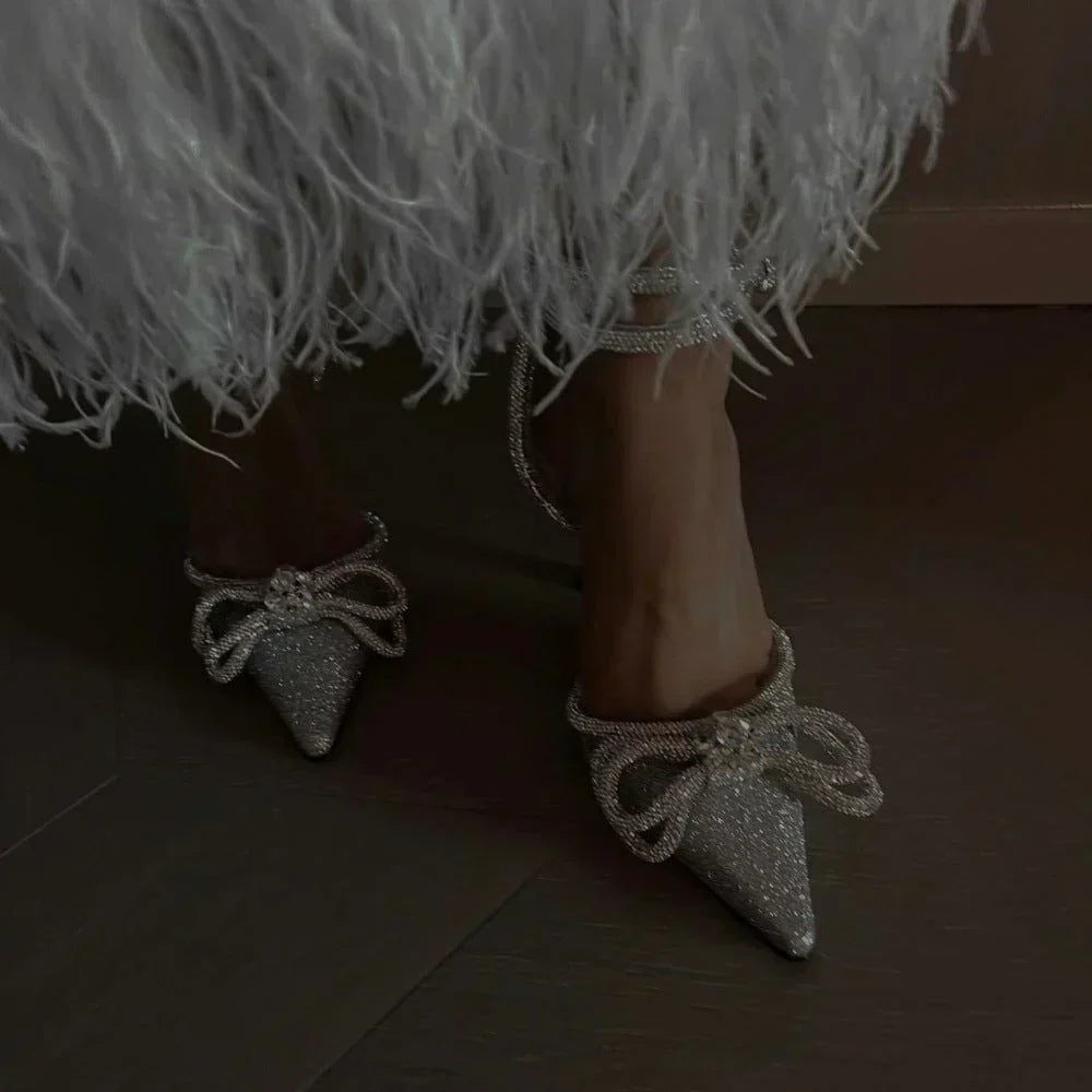 Cyrila | Crystal Bow Heels